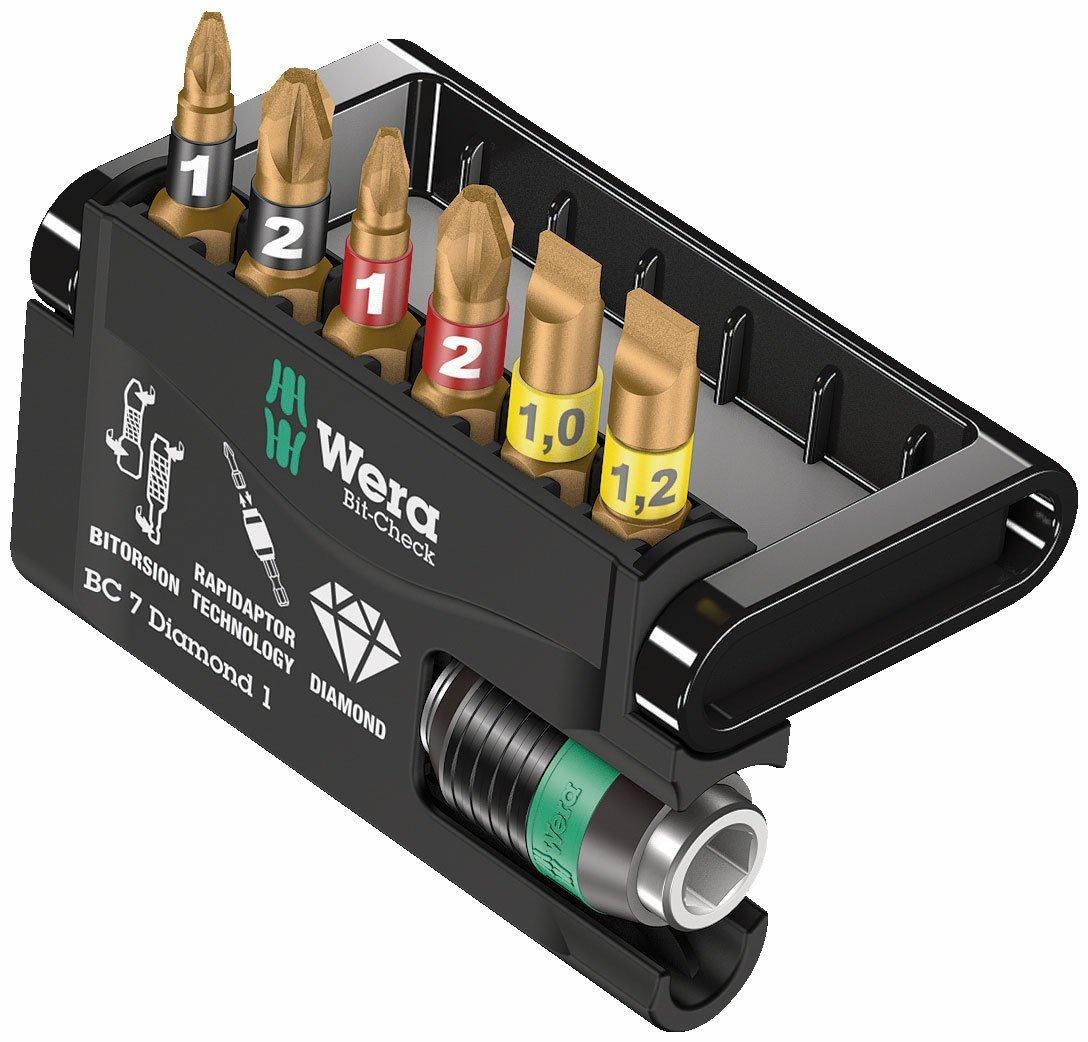 Wera Rinkinys Bit-Check 7 Diamond 1 su laikikliu Rapidaptor (05057416001)