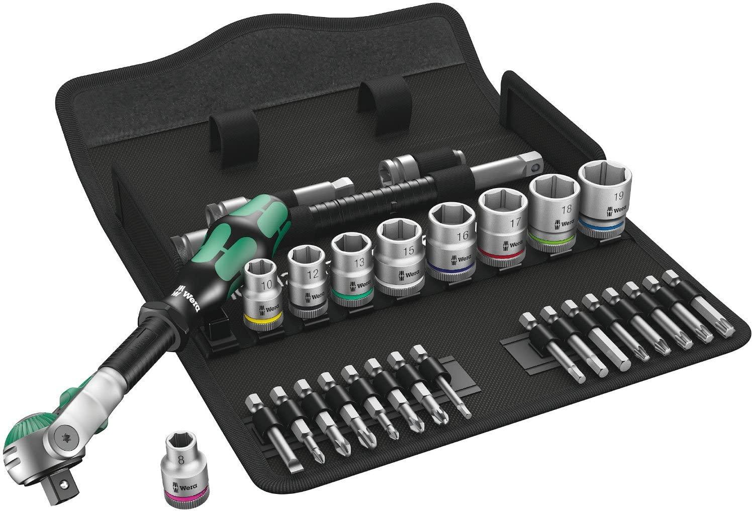 Wera 8100 SB 6 Zyklop greičio reketų rinkinys 3/8 pavaros metrika
