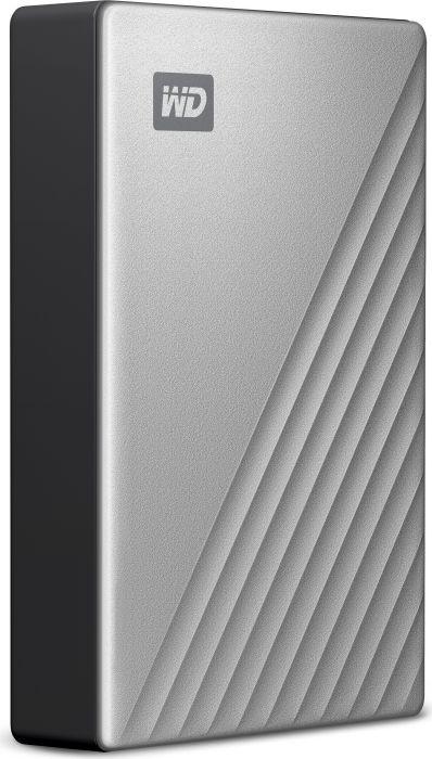 Kietasis diskas Western Digital My Passport Ultra Mac 5TB Sidabrinis USB-C/USB3.0 HDD 2.5" metalo apdaila RTL nešiojamas išorinis