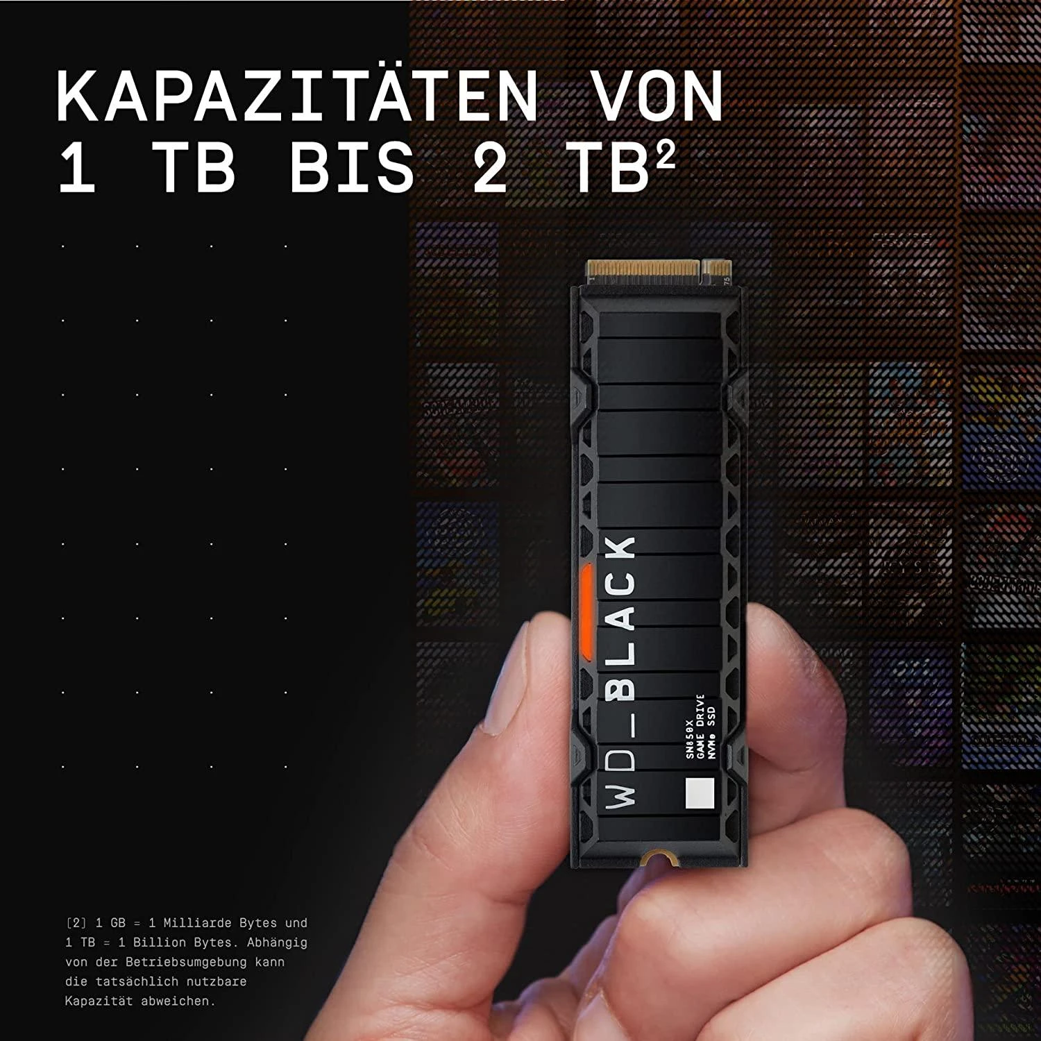 WD Juodas 1TB SN850X NVMe SSD itin greitas PCIe Gen4 x4 M.2 su vidiniu radiatoriumi, vienoje pakuotėje, maitinamas „SANDISK“