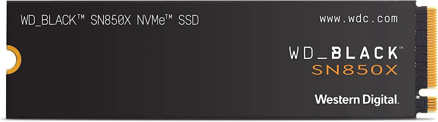 Western Digital WD Juodas 4TB SN850X NVMe SSD diskas, itin greitas, PCIe Gen4 x4, M.2, vidinis, su „SANDISK“ procesoriumi