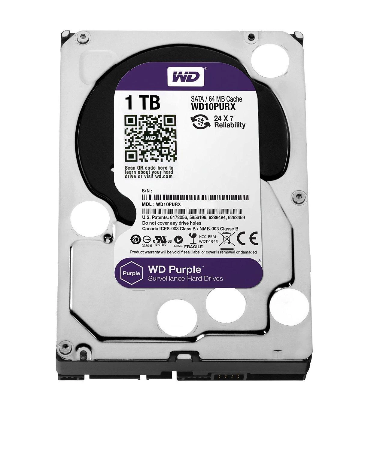 Western Digital | Violetinė | WD10PURZ | 5400 RPM | 1000 GB