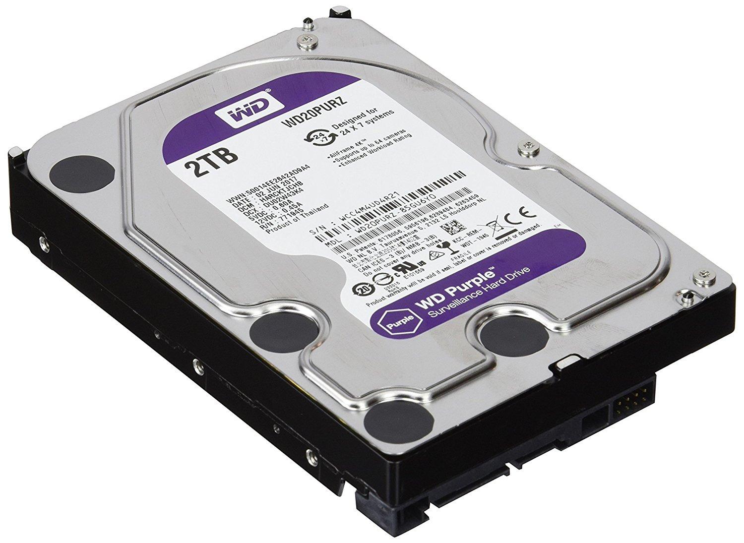 Western Digital Violetinė WD20PURZ 5400 RPM, 2000 GB