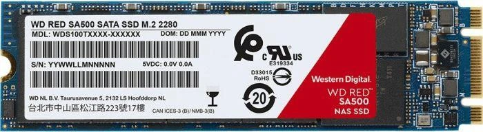 SanDisk WD Raudona SSD SA500 NAS 2TB SATA III 6Gb/s M.2 2280 Bulk