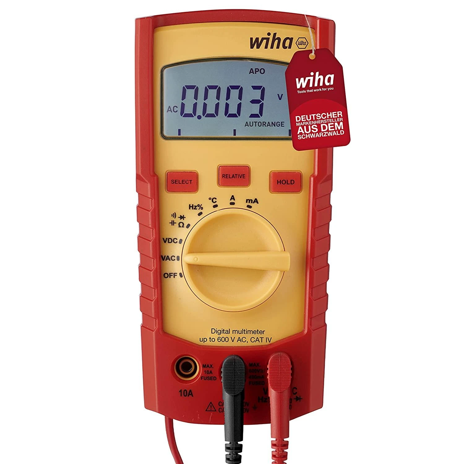 Skaitmeninis multimetras iki 600 V AC WIHA, Elektrikams