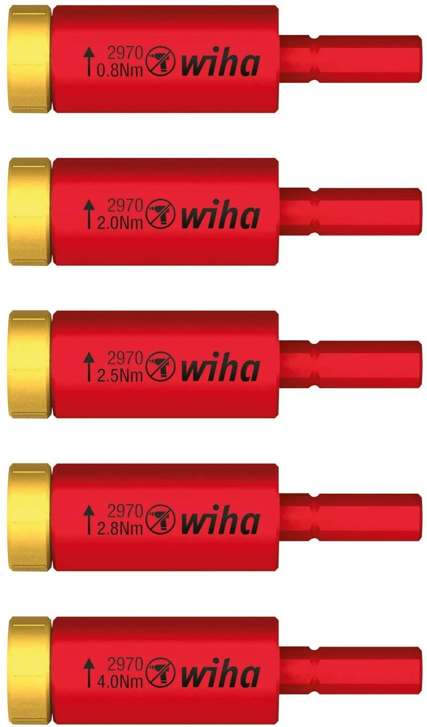 WIHA Sukimo momento rinkinys easyTorque adapterių, elektrinis 1000V, skirtas slimBits ir slimVario® laikikliui, 5 vnt.