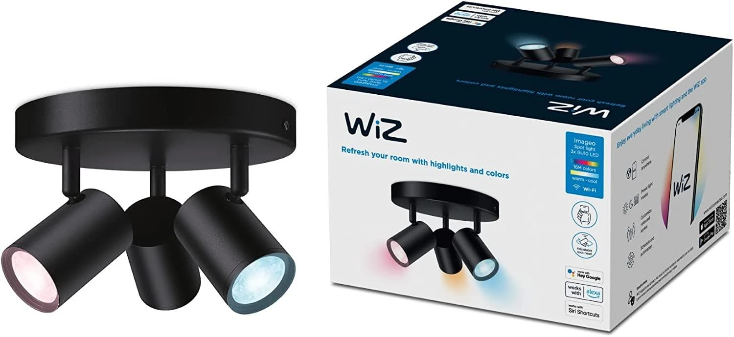 WiZ Imageo RGB,5W,2200-6500 (RGB),IP20,juodas
