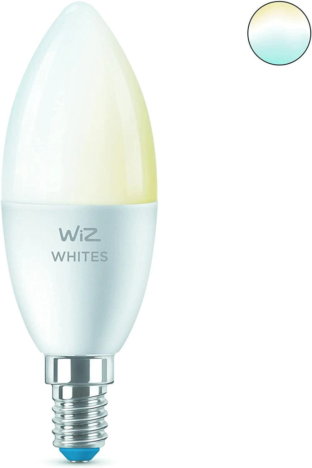 WiZ LED lemputė šalta-šilta balta Žvakė | 4,9 W | 2700-6500K | C37 | E14 | 1 vnt.