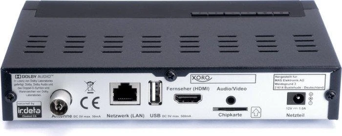 Carruzzo Xoro HRT 8770 Twin Kabelis, Ethernet (RJ-45), Palydovinė 4K Ultra HD Juoda