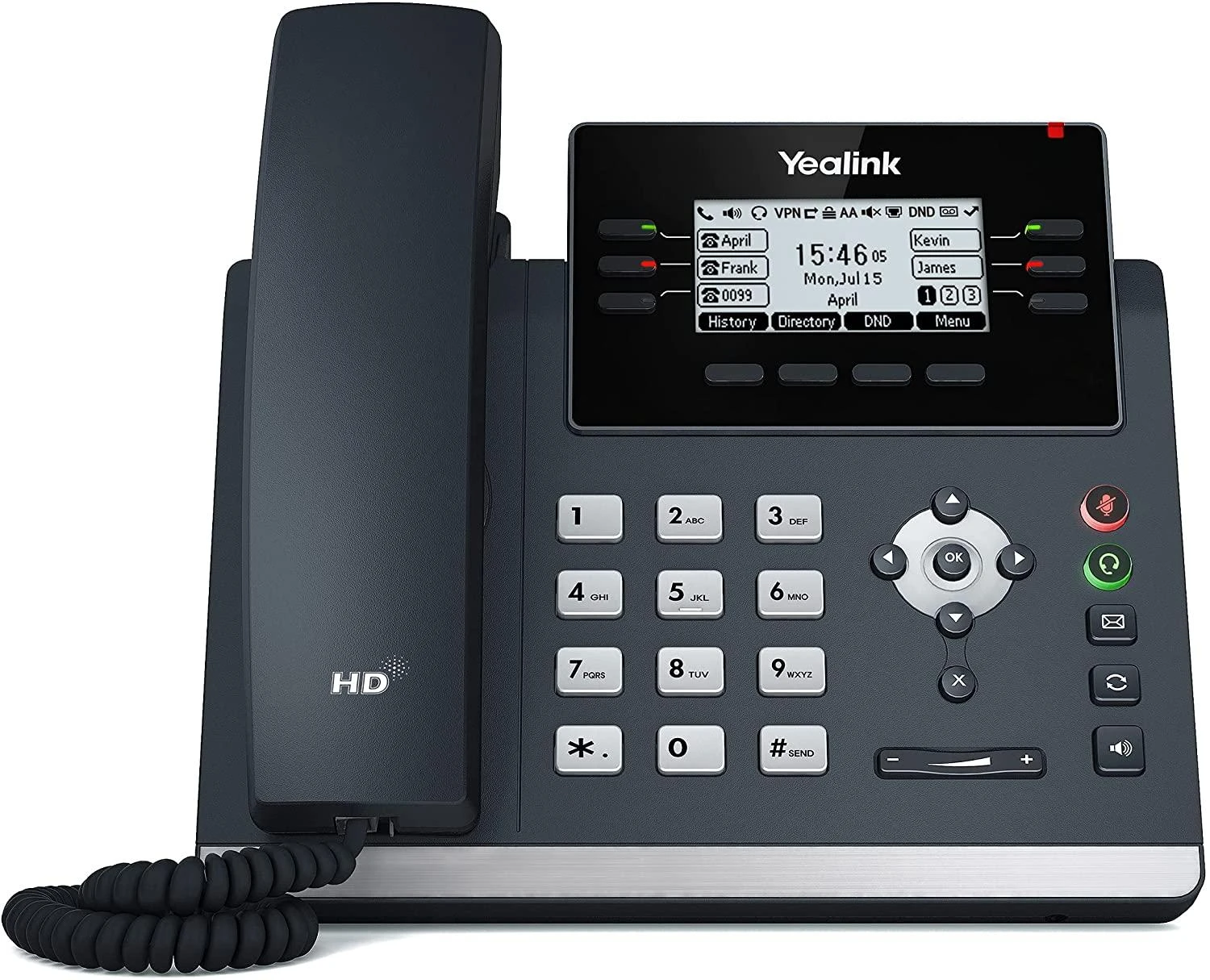 IP telefonas Yealink SIP-T42U, su ekranu, Wi-Fi
