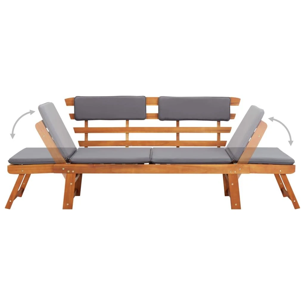 2-1 Sodo sofa su pagalvėmis, 190cm, akacijos medienos masyvas