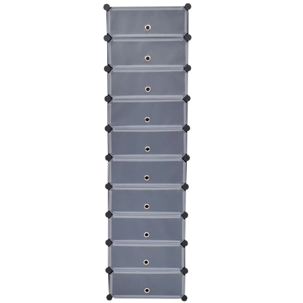 244919 Spintelė batams su 10 skyrių, juoda