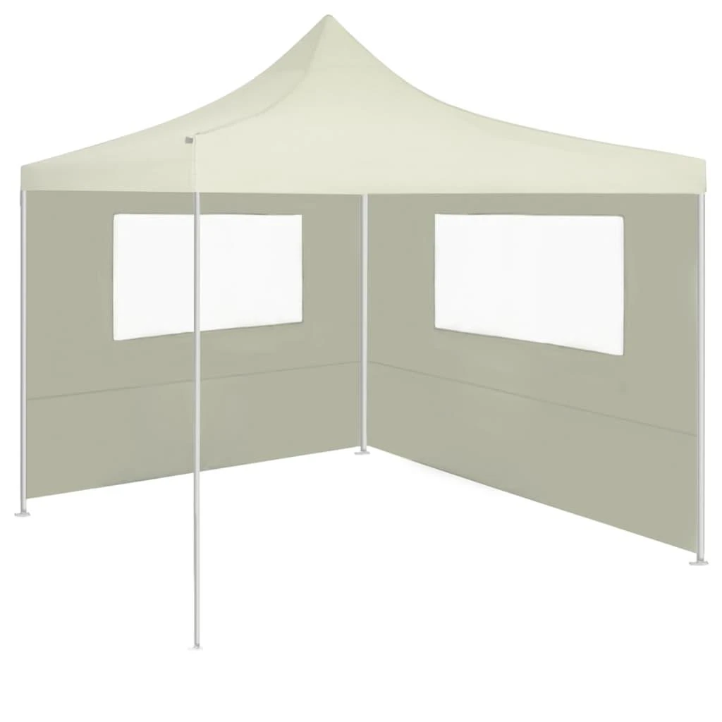 Šoninė pavėsinės siena su langais, kreminės spalvos, 4x2m