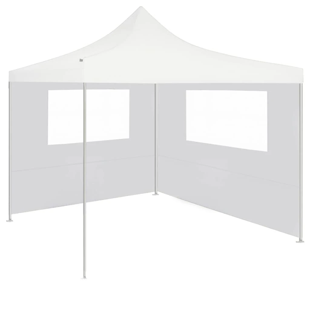 Šoninė pavėsinės siena su langais, baltos spalvos, 4x2m