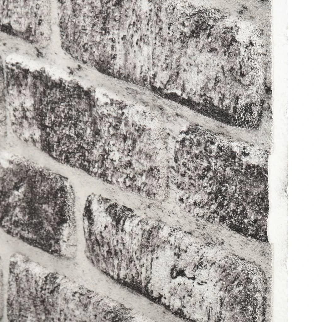 Sienos plokštės, 10vnt., tamsiai pilkos, EPS, plytų dizaino, 3D