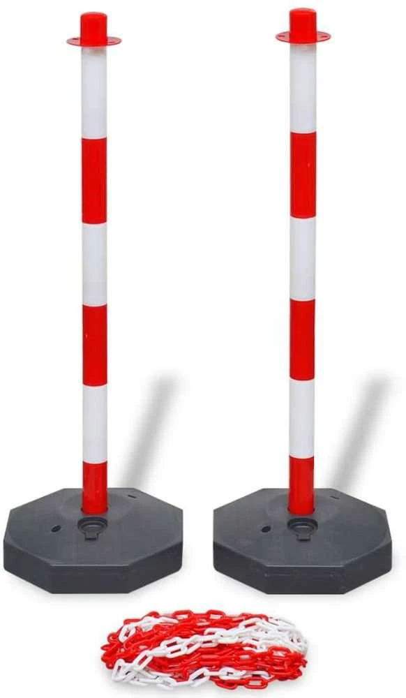 4 stulpelių ir 2 plastikinių grandinių rinkinys, kiekviena 10m