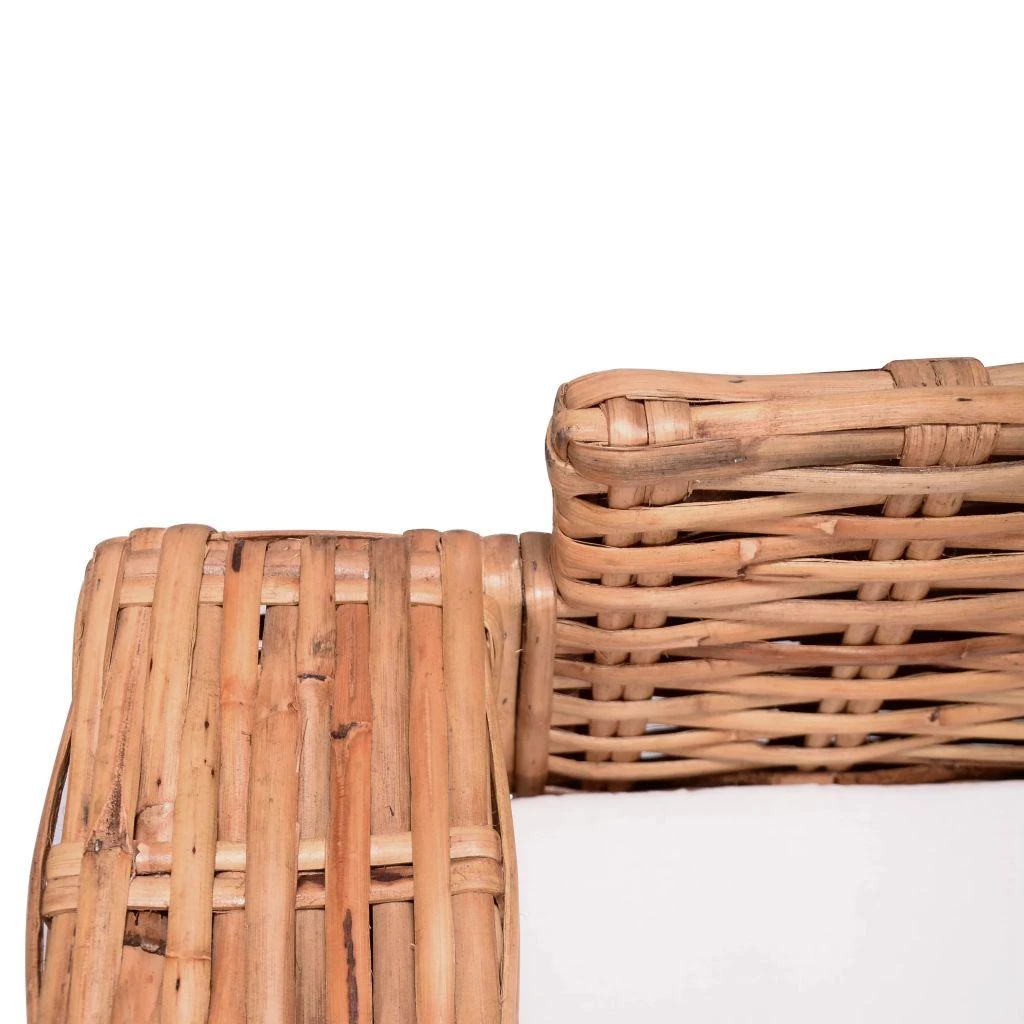 Trivietė sofa, natūralus ratanas