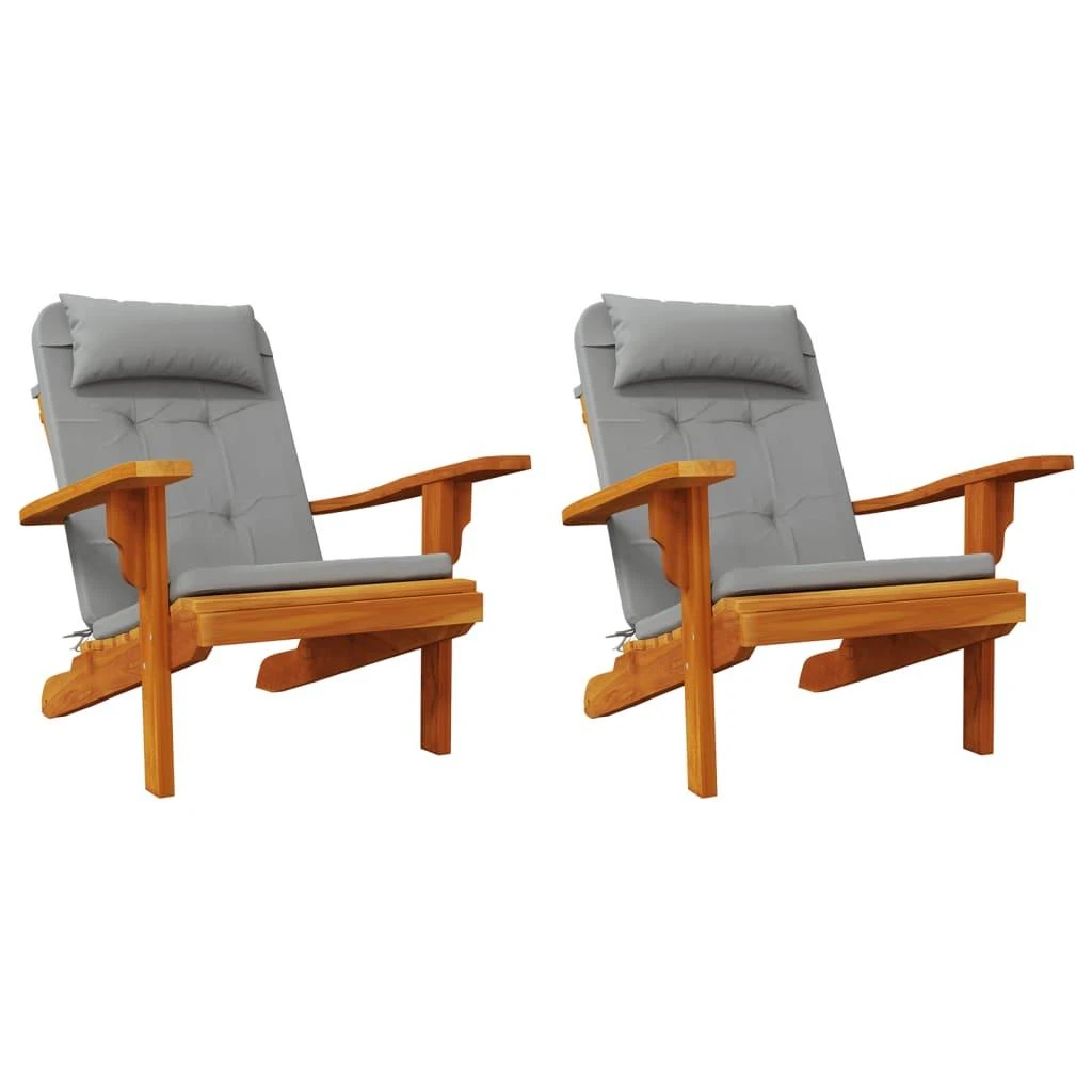 Adirondack kėdės pagalvėlės, 2vnt., pilkos, oksfordo audinys
