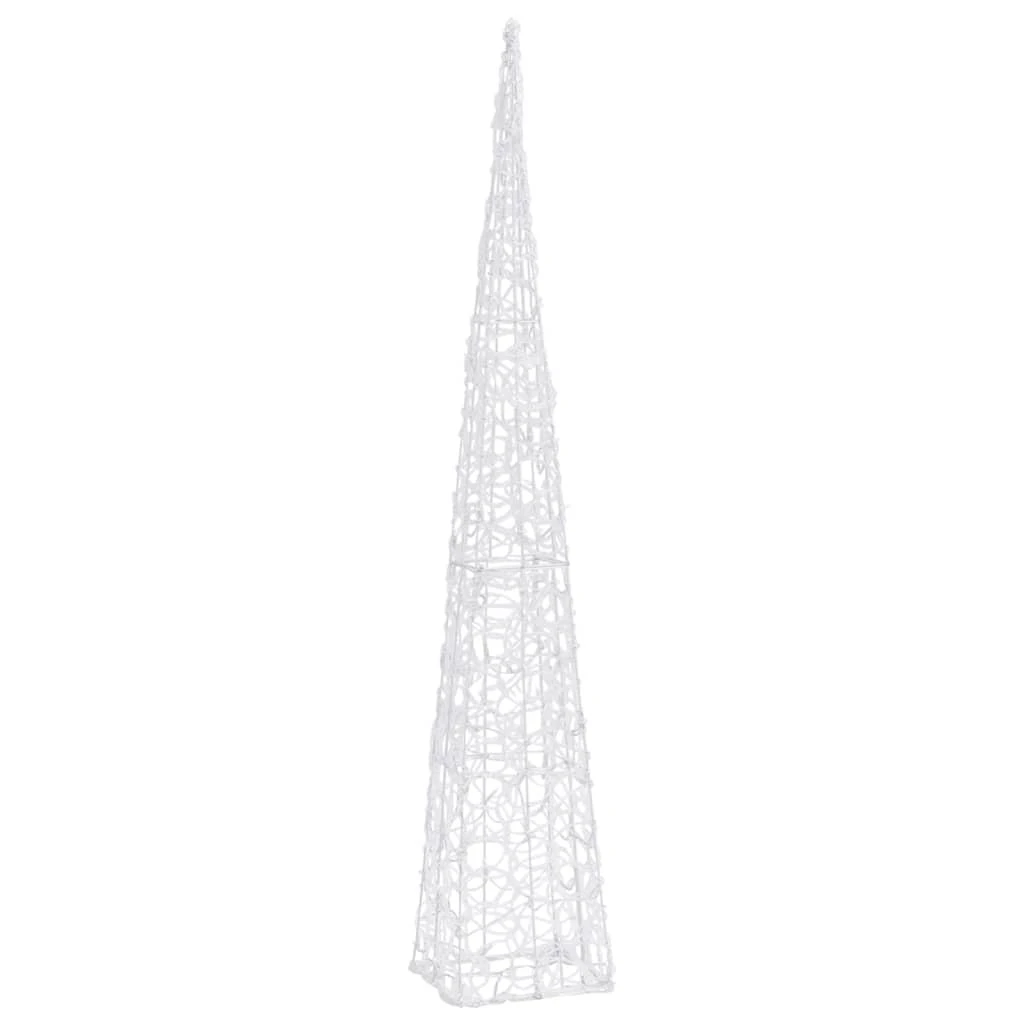 Akrilinė LED dekoracija kūgis, mėlynos spalvos, 120cm