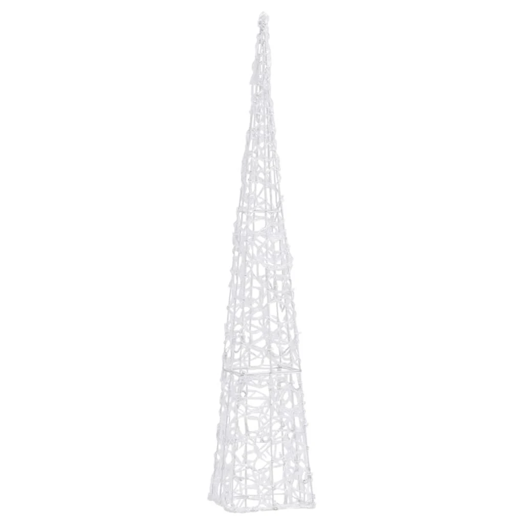 Akrilinė LED dekoracija kūgis, mėlynos spalvos, 90cm