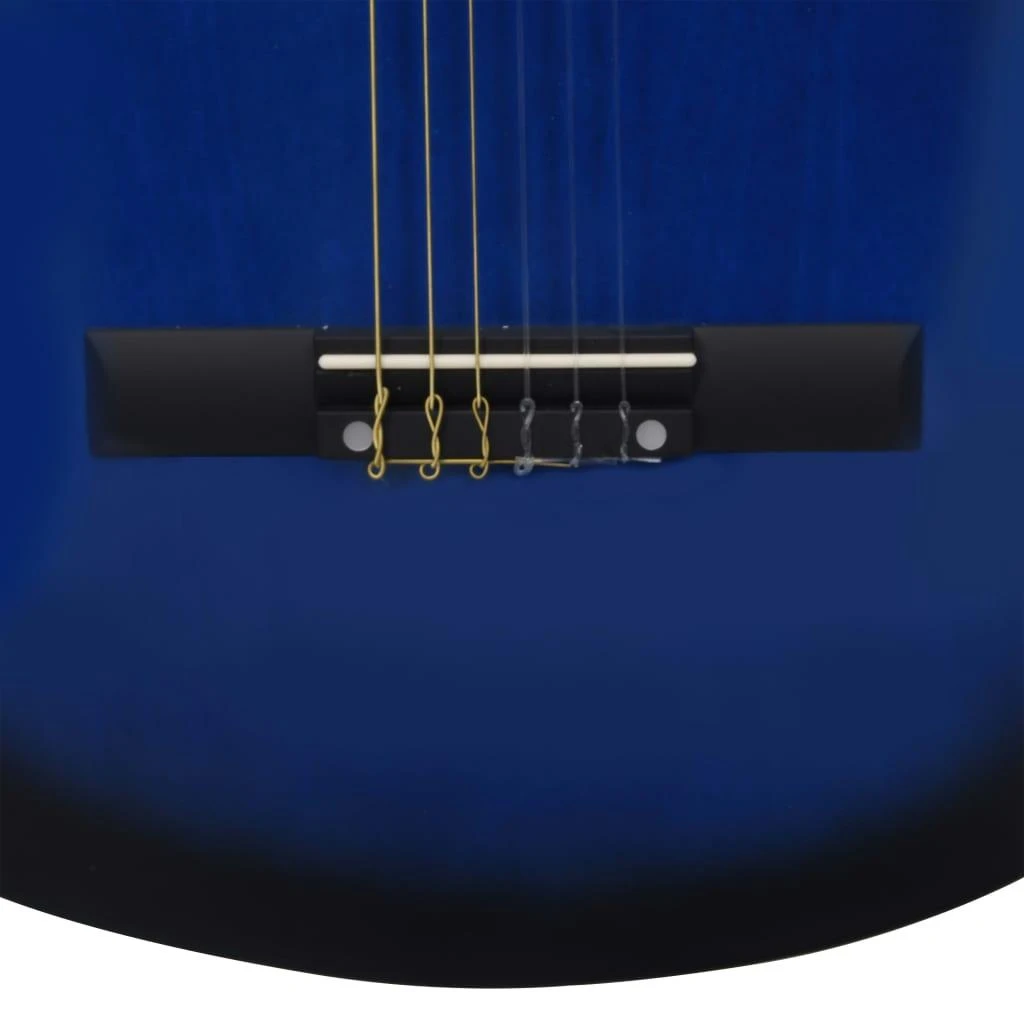 Klasikinė gitara su ekvalaizeriu, mėlynos spalvos, 6 stygos