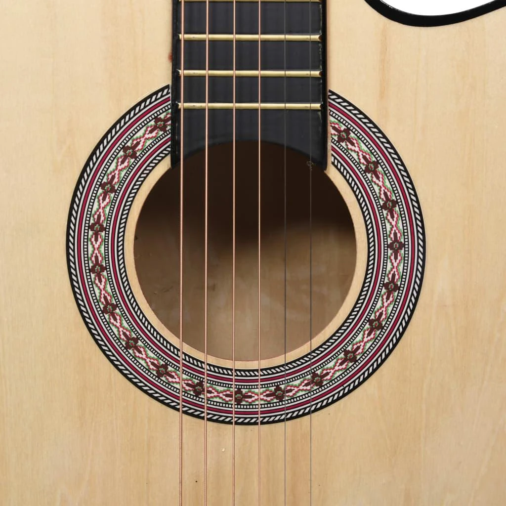 Akustinės gitaros rinkinys, 12 dalių, 38", 6 stygos