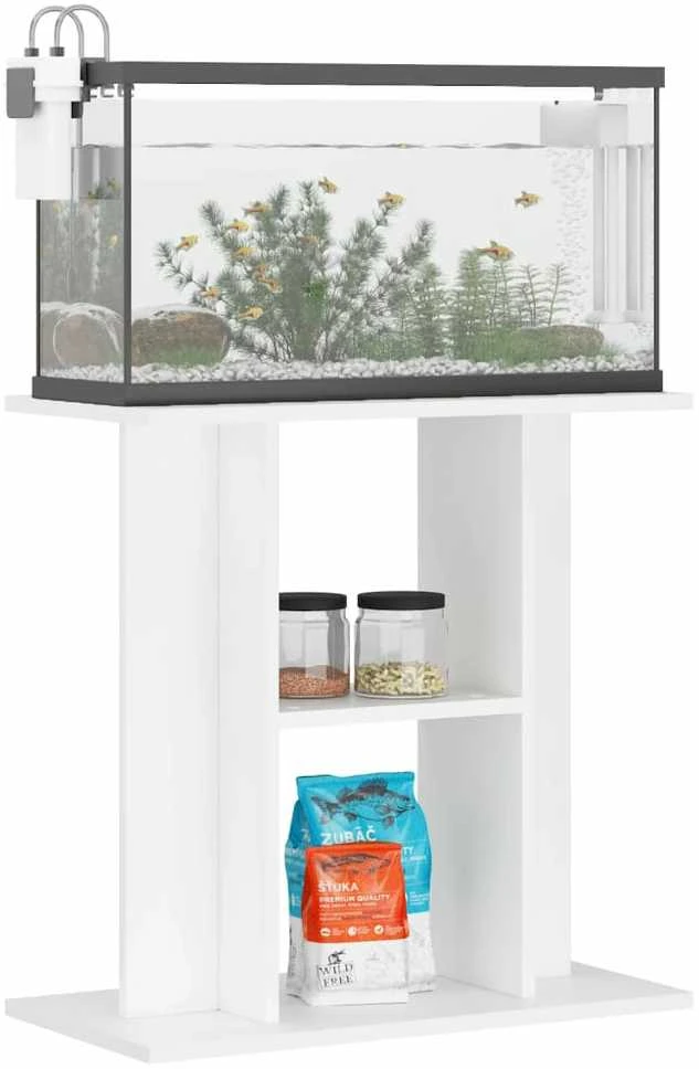 Akvariumo stovas, baltos spalvos, 60x30x60cm, apdirbta mediena