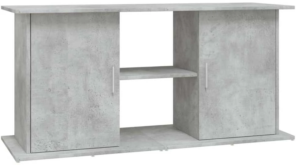 Akvariumo stovas, betono pilkas, 121x41x58cm, apdirbta mediena