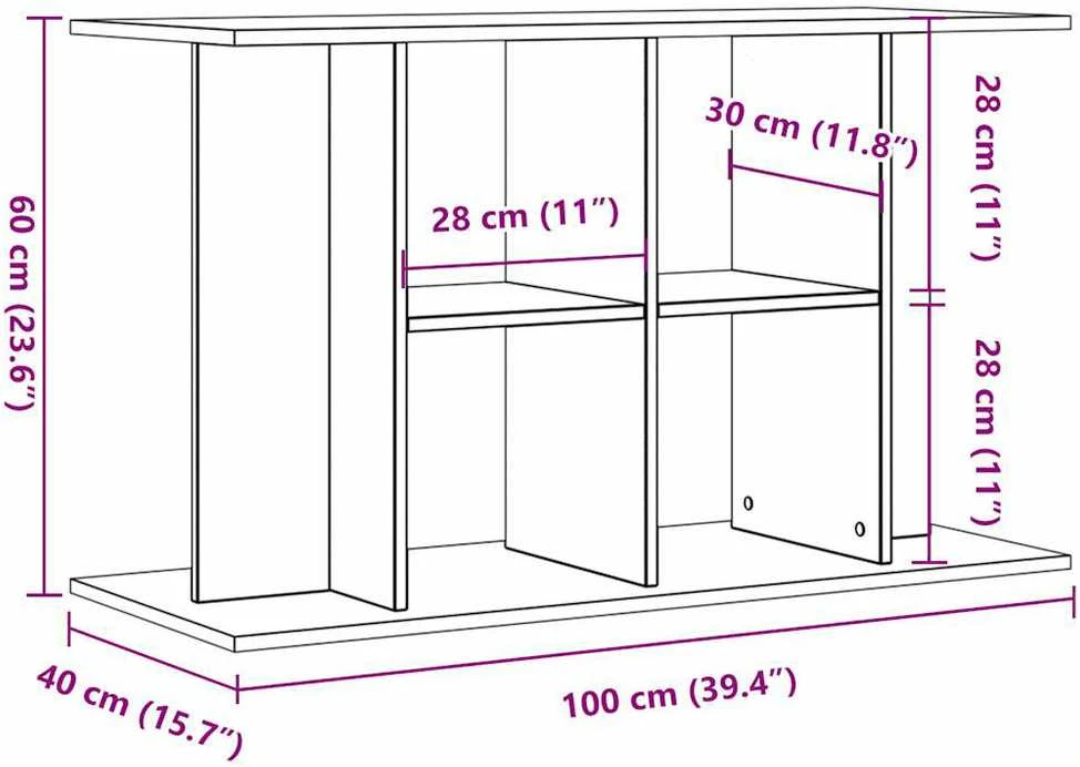 Akvariumo stovas, medienos, 100x40x60cm, apdirbta mediena