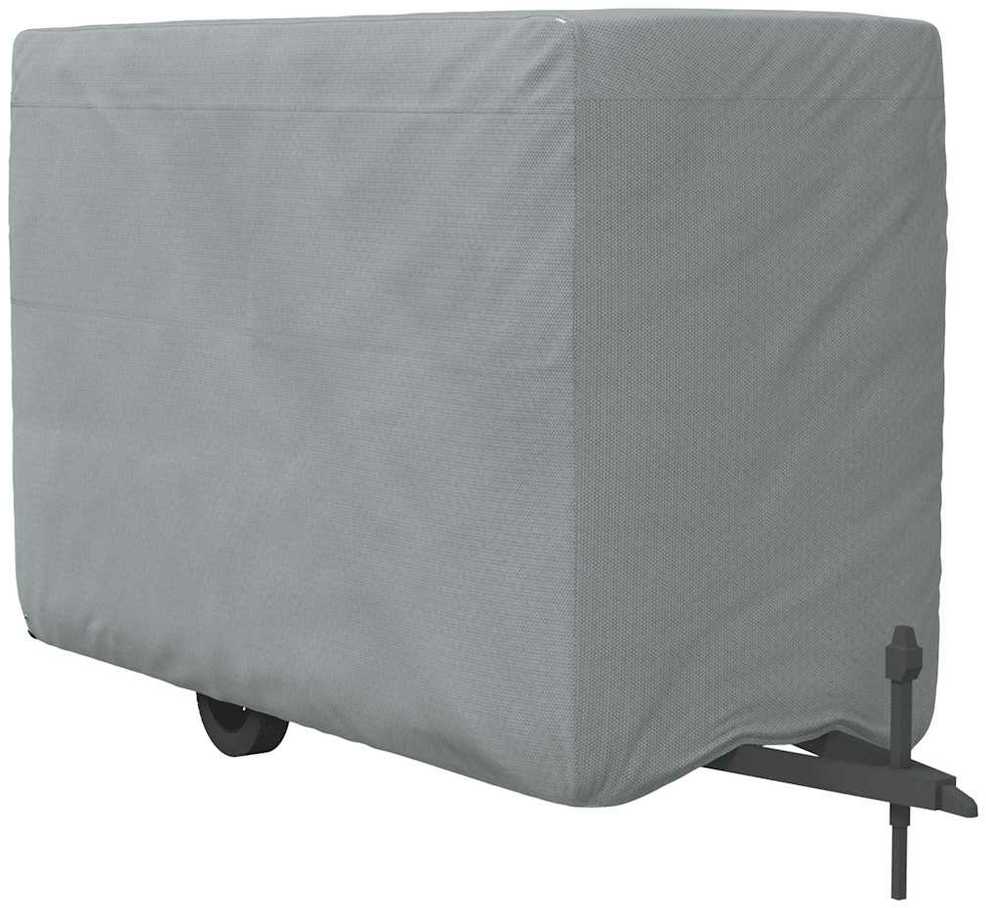 Arklio priekabos dangtis, pilka, 334x148x230cm, audinys