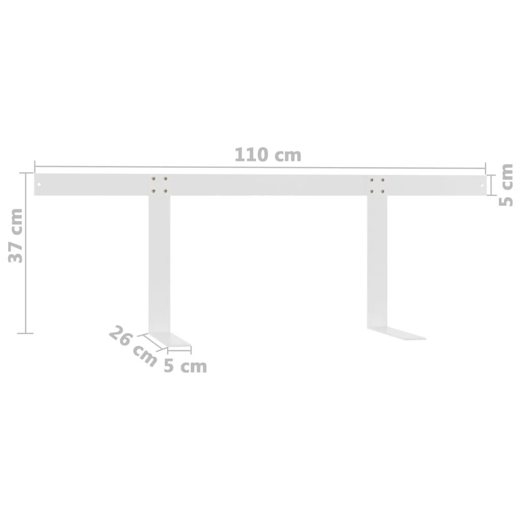 Atlošas sofai iš palečių, balta, 110cm, geležis