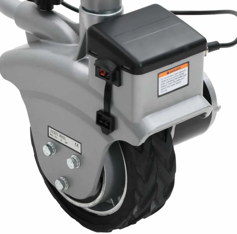 Atraminis ratukas su varikliu priekabai, aliuminis, 12V, 350W