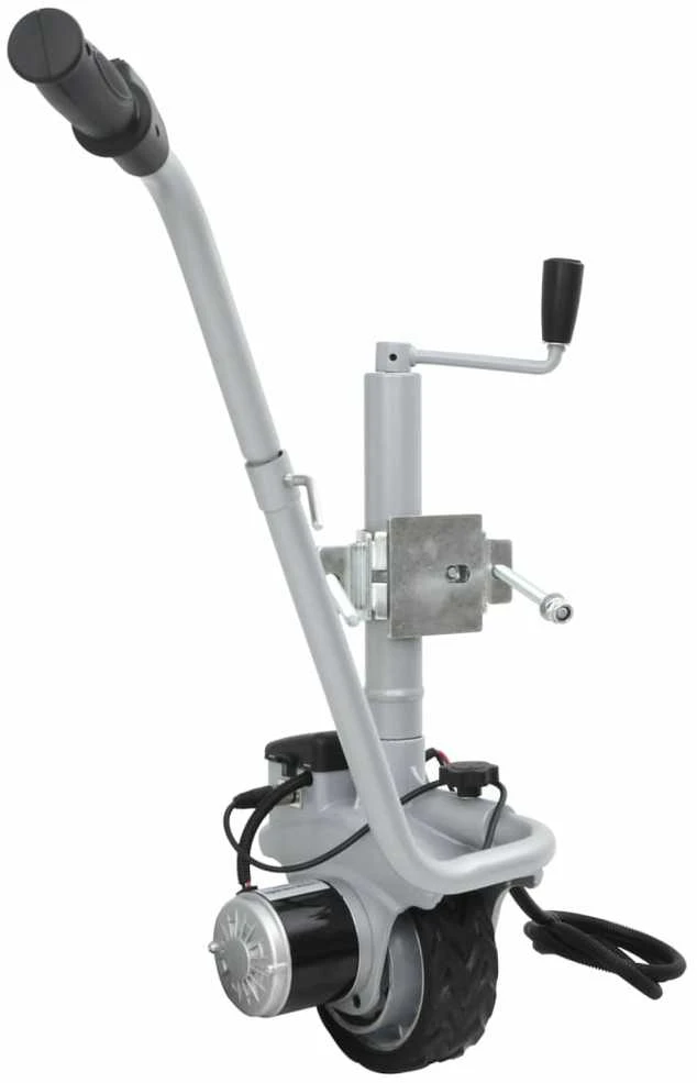 Atraminis ratukas su varikliu priekabai, aliuminis, 12V, 350W