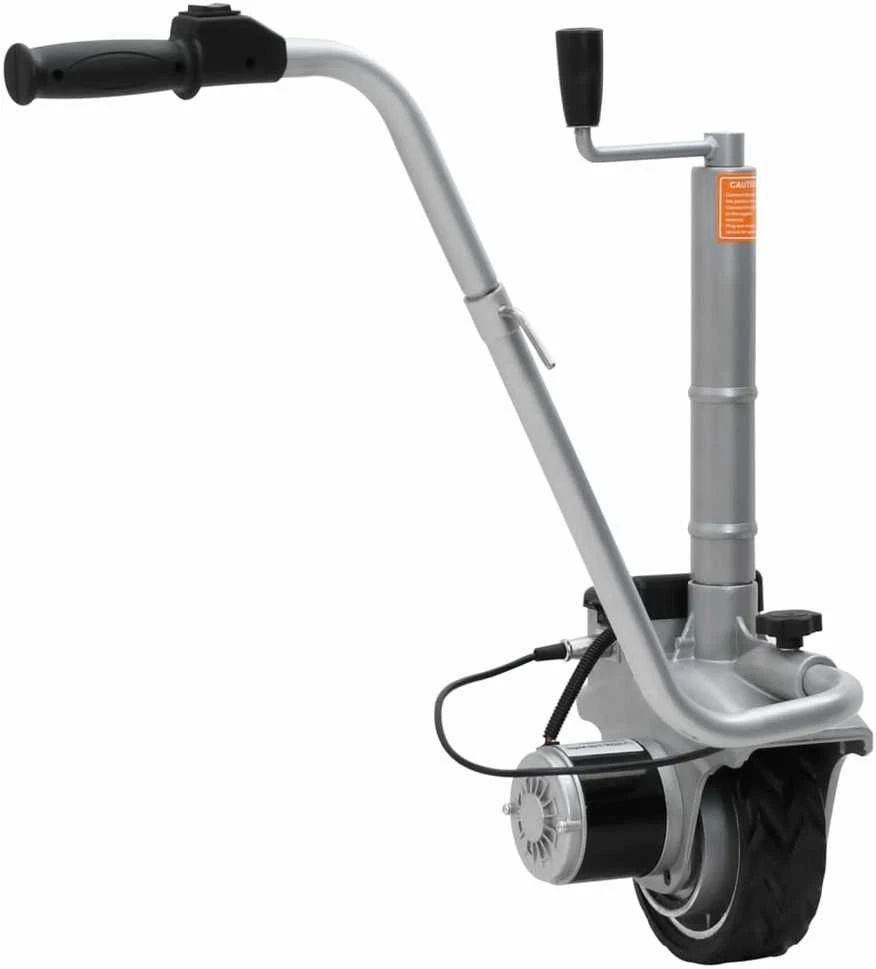 Atraminis ratukas su varikliu priekabai, aliuminis, 12V, 350W