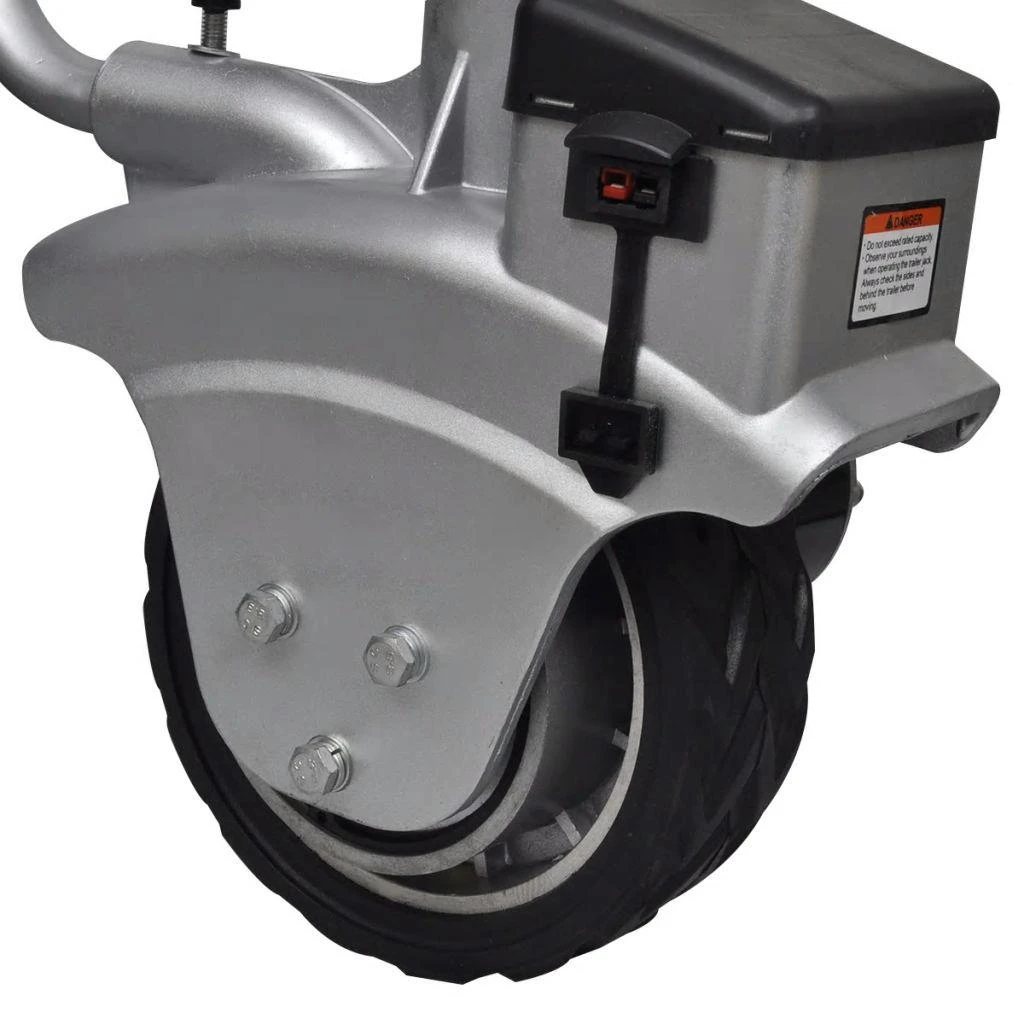 Atraminis ratukas su varikliu priekabai, aliuminis, 12V, 350W
