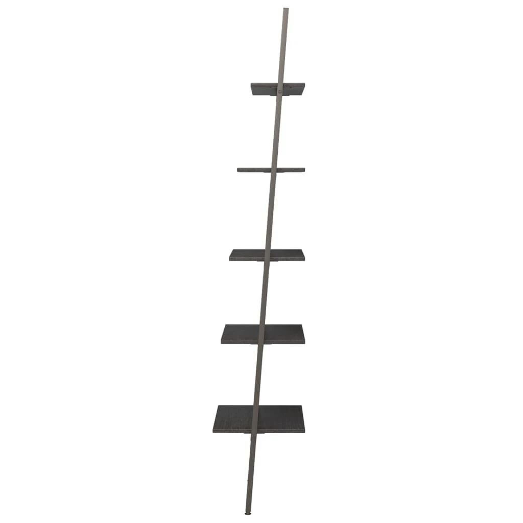 Atremiama lentyna, 5 pakopų, juodos spalvos, 64x34x185,5cm