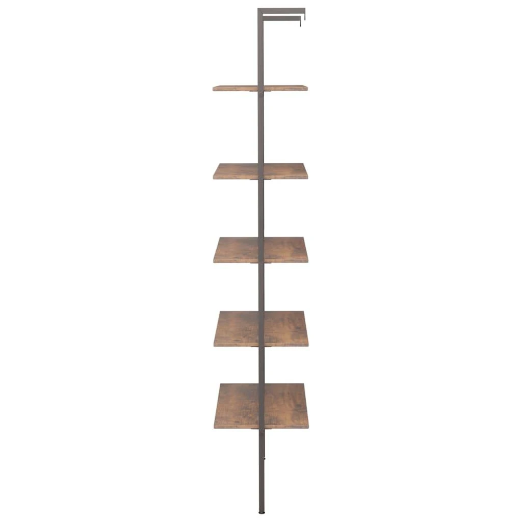 Atremiama lentyna, 5 pakopų, tamsiai ruda/juoda, 64x35x185cm