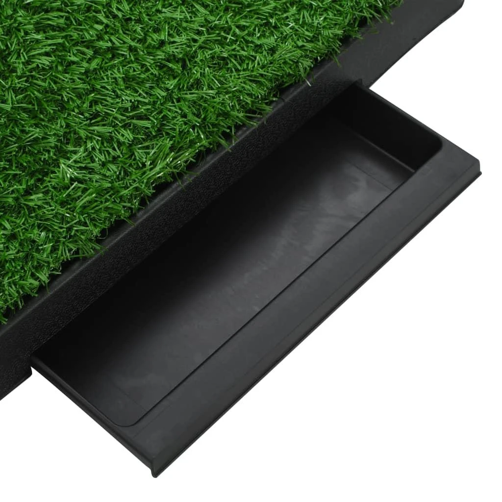 Gyvūnų tualetai su padėklais/dirbtine žole, 2vnt., 63x50x7cm