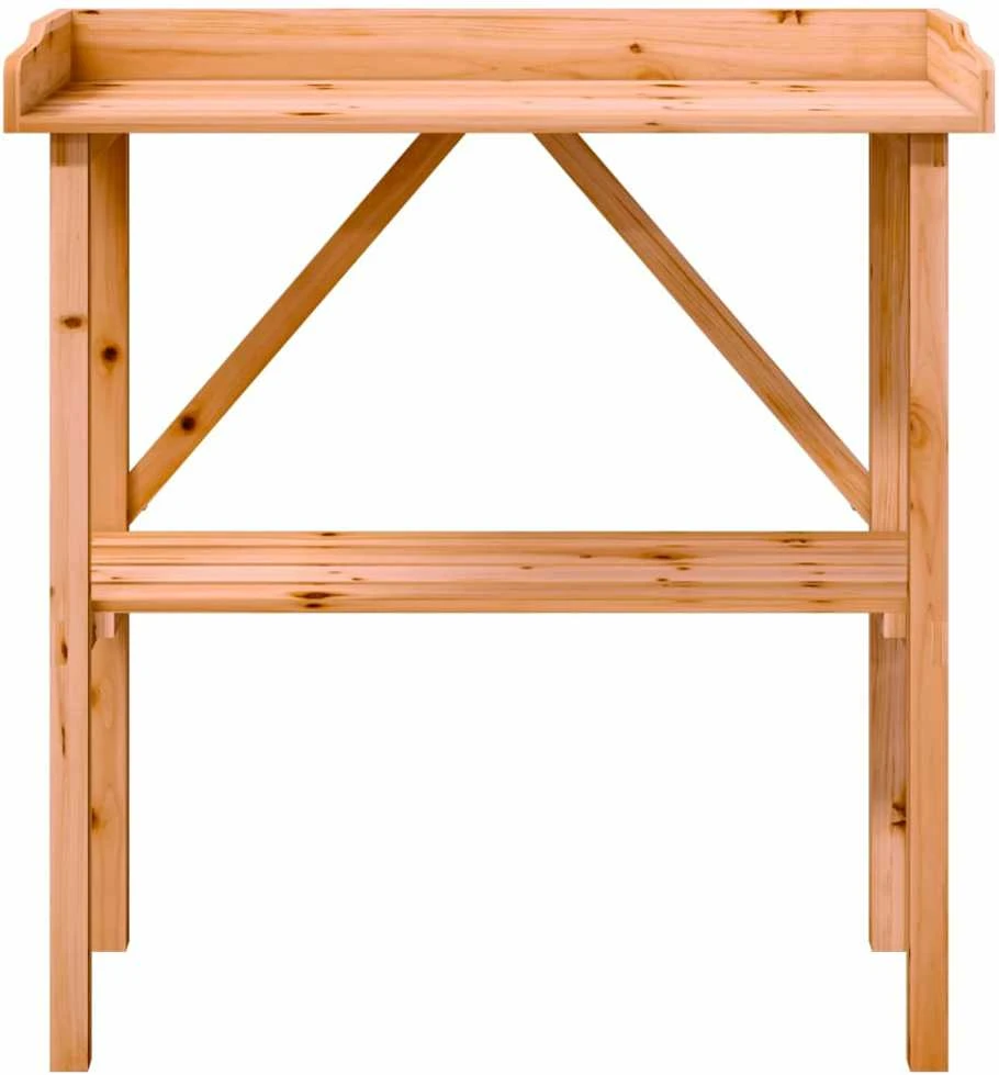 Augalų sodinimo stalas su lentyna, rudas, 78x38x82,5cm, eglė