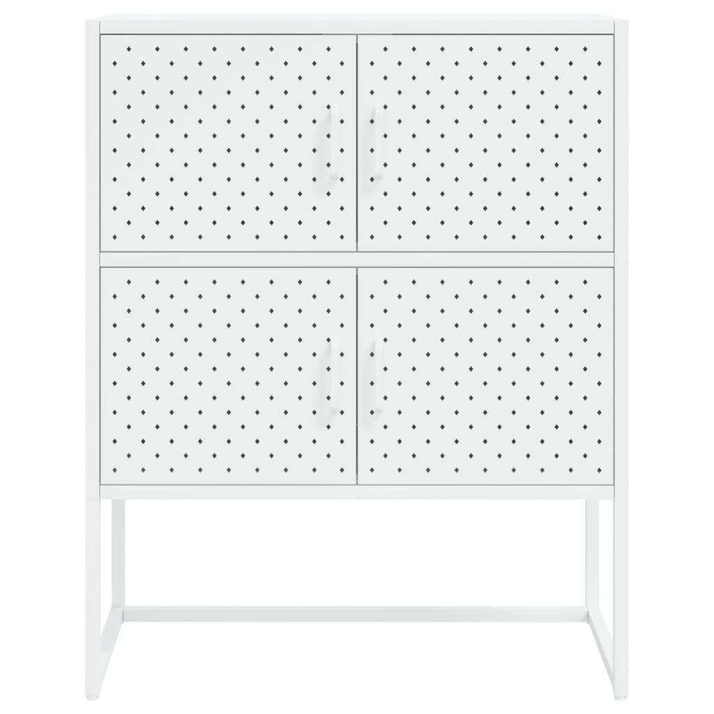 Aukšta spintelė, baltos spalvos, 80x35x100cm, plienas