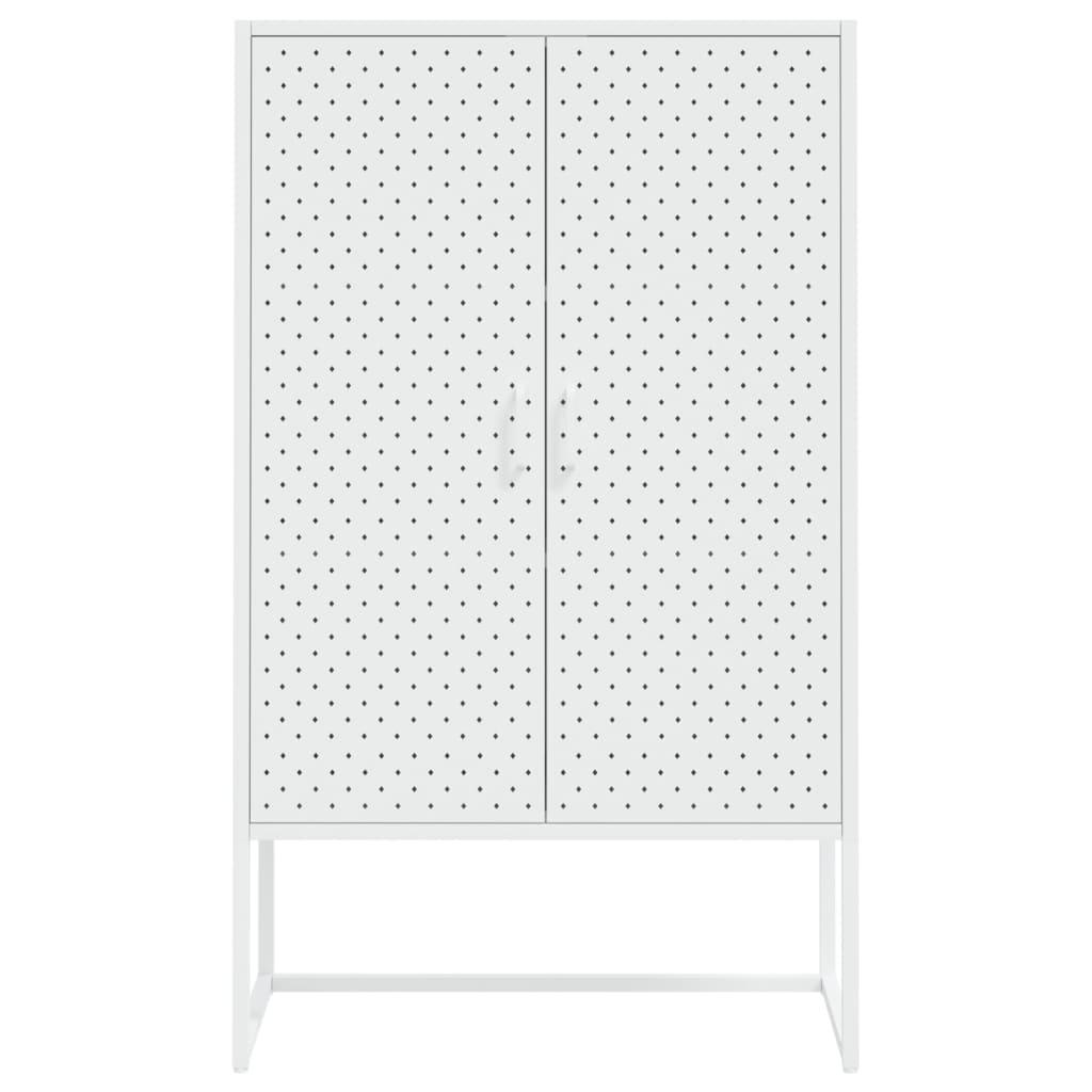 Aukšta spintelė, baltos spalvos, 80x35x135cm, plienas