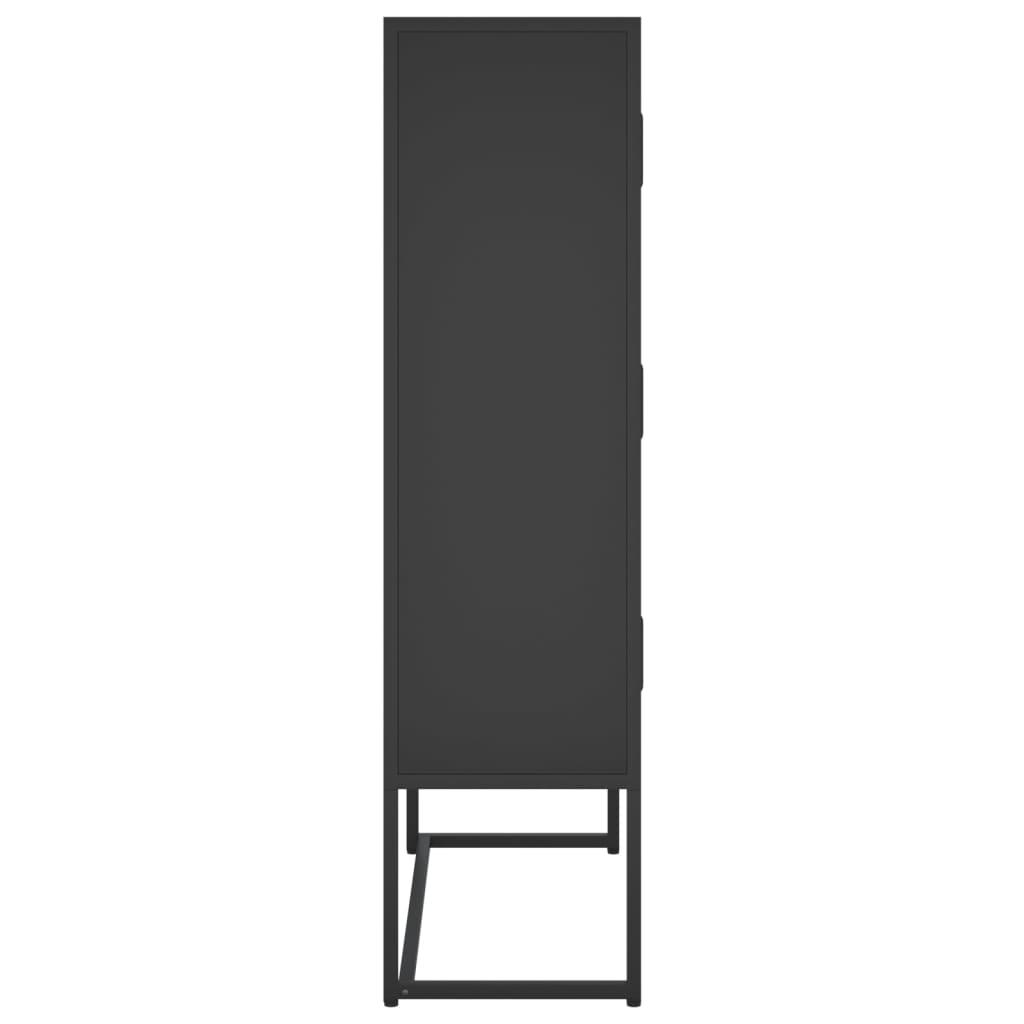 Aukšta spintelė, juodos spalvos, 80x35x135cm, plienas
