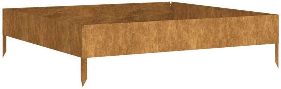 Aukštas sodo lovelis, 100x100x26cm, Corten plienas