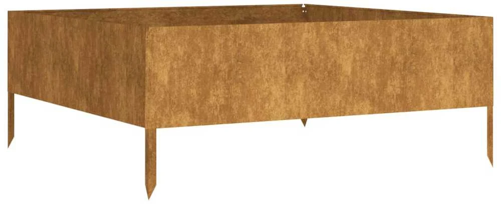 Aukštas sodo lovelis, 100x100x41cm, Corten plienas