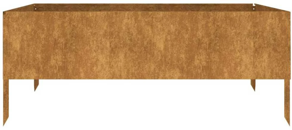 Aukštas sodo lovelis, 100x100x41cm, Corten plienas