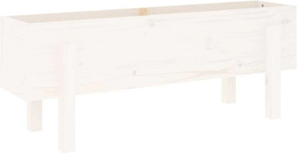 Aukštas sodo lovelis, baltas, 101x30x38cm, pušies masyvas