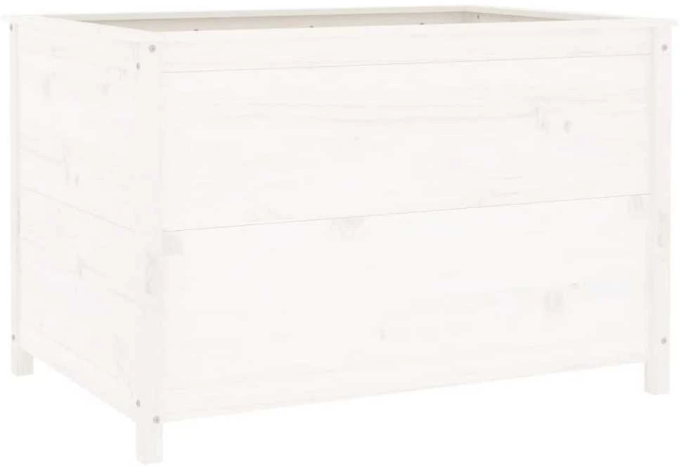 Aukštas sodo lovelis, baltas, 119,5x82,5x78cm, pušies masyvas