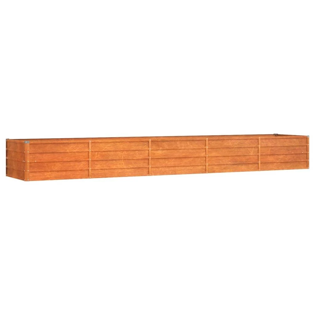 Aukštas sodo lovelis, rūdžių, 400x80x45cm, Corten plienas