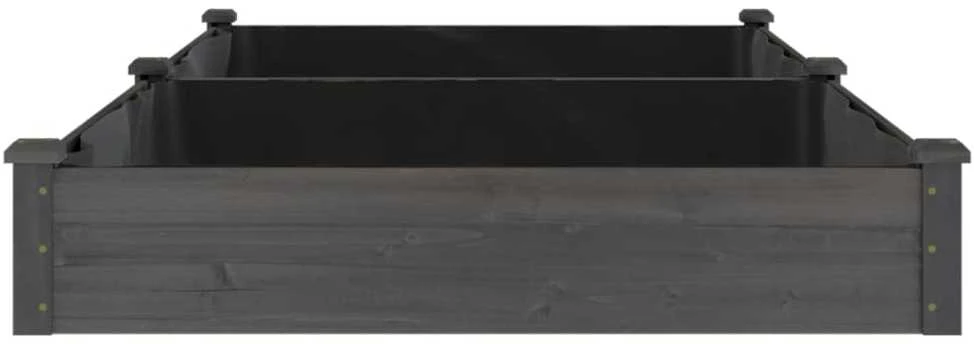 Aukštas sodo lovelis su įdėklu, pilkas, 240x120x25cm, eglė