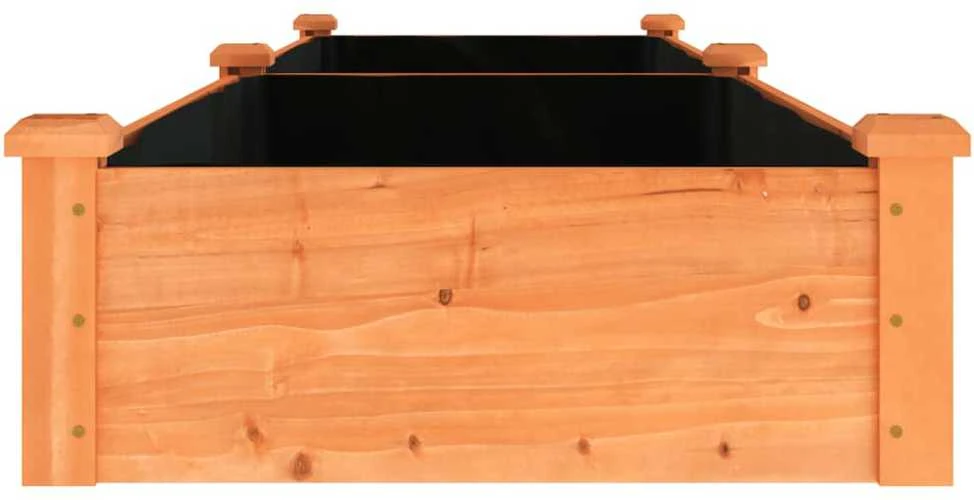 Aukštas sodo lovelis su įdėklu, rudas, 240x60x25cm, eglė